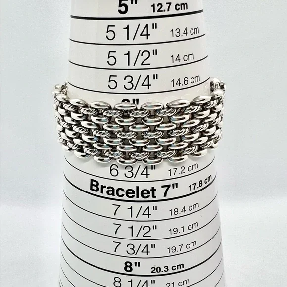 David Yurman Thoroughbred 3-Row Cuff Bracelet - Picture 13 of 16